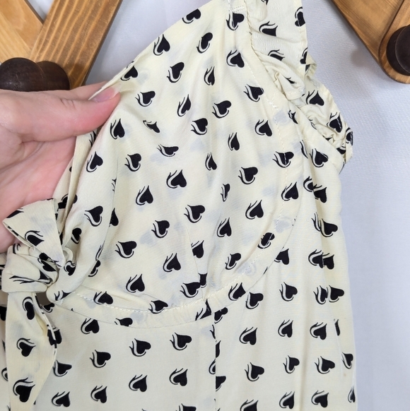 For Love & Lemons Sweetheart Heart Print Ruffled Mini Skirt - Picture 7 of 9